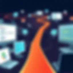 Illustration depicting personalized learning paths in corporate training