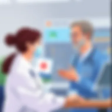Healthcare provider communicating with a patient through the AdvancedMD Patient Portal
