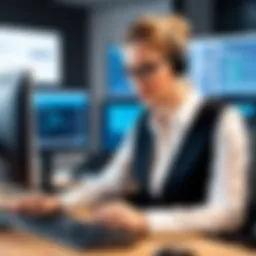 Service desk manager overseeing IT operations