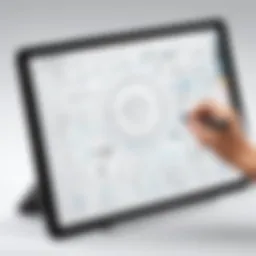 A vibrant digital whiteboard showcasing various tools and features
