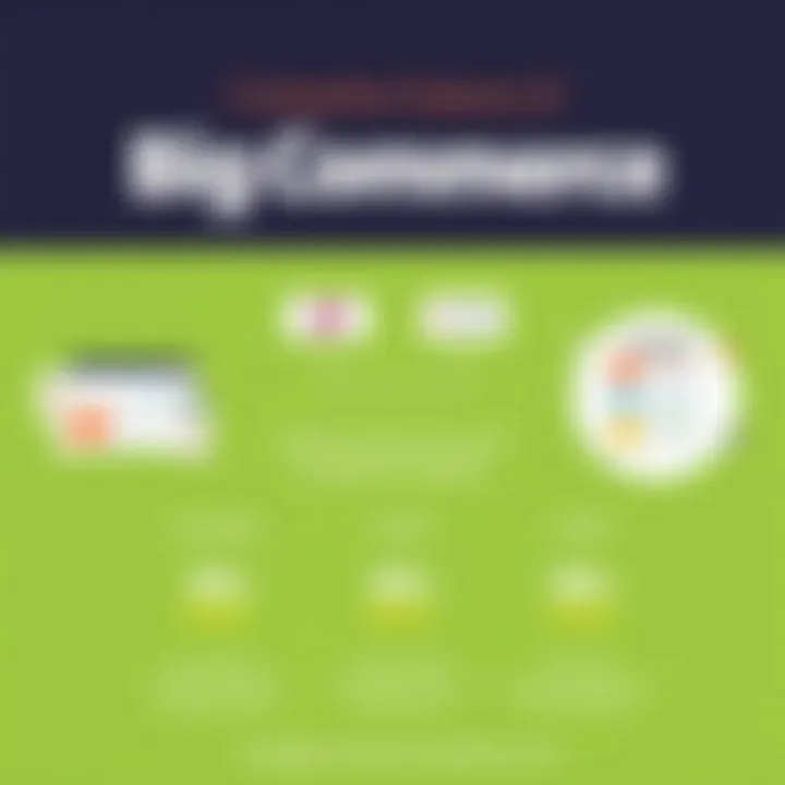 Infographic comparing Big Commerce features with other website builders