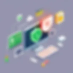 Business firewall software concept