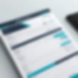 Modern invoice template on a digital device