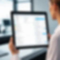 User interface of an iPad receptionist app showcasing visitor check-in features