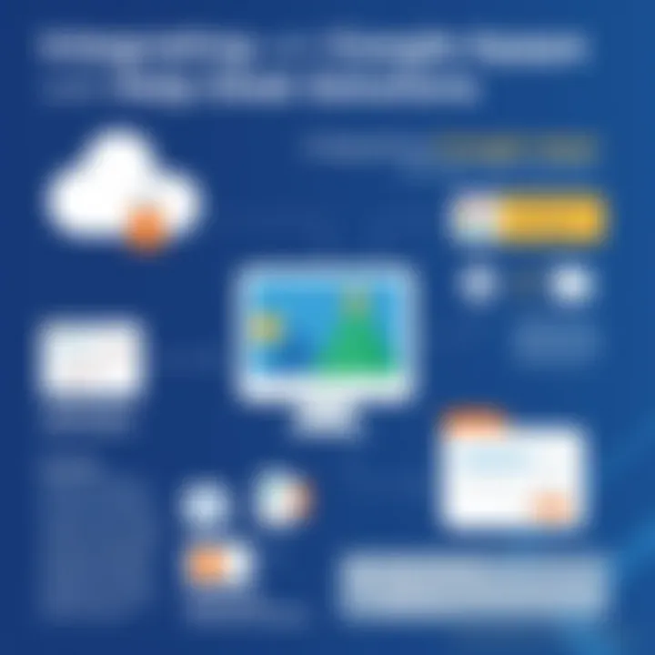 Integrating Google Apps with Help Desk Solutions An infographic illustrating integration possibilities between Google Apps and help desk software.