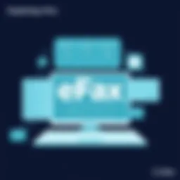 A digital interface showcasing eFax features