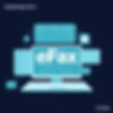 Exploring eFax Features A digital interface showcasing eFax features