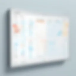 User interface of HVAC scheduling software showcasing calendar features