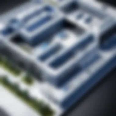 Architectural Layout of a Commercial Project An architectural layout designed in Visio for a commercial building project
