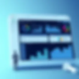 Business tracking software dashboard displaying analytics