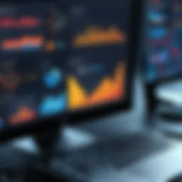 Visual representation of an advanced warehouse inventory dashboard displaying real-time data analytics.