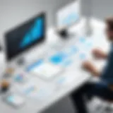 Illustration showcasing the stages of product management workflow
