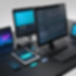 A visual comparison of various no code app builders showcasing their unique interfaces.