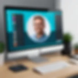 Visual representation of Canva's design interface showcasing its user-friendly features