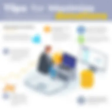 Infographic showcasing tips for maximizing donations