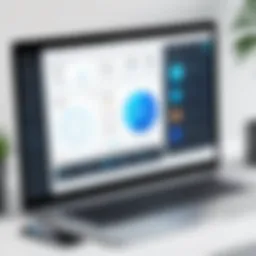 A sleek interface of a customizable client portal showcasing various features.