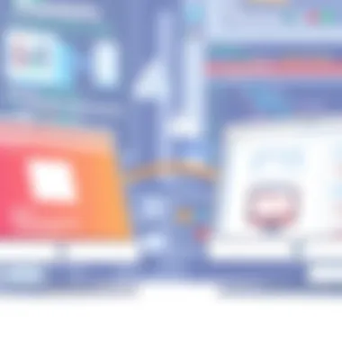 Data transfer between platforms illustration