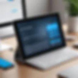 Modern desk booking interface on a digital device