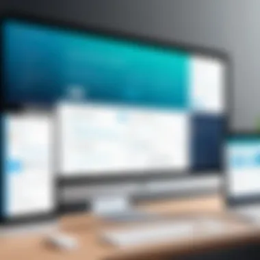 Intuitive Web Interface Design UI/UX design mockup displaying an intuitive web interface.