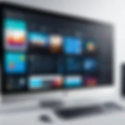 User interface of digital media library software showcasing its features