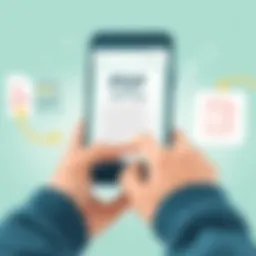 User interacting with a PDF editing app on Android