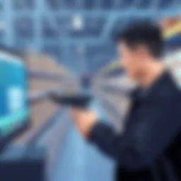 Barcode scanner in action during inventory check