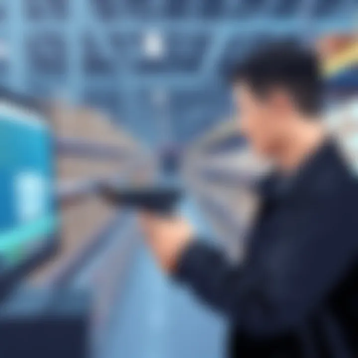 Utilizing Barcode Scanners for Inventory Check Barcode scanner in action during inventory check