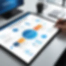 Visual representation of change management strategies in an enterprise