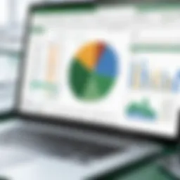 Visual representation of data analytics in Excel