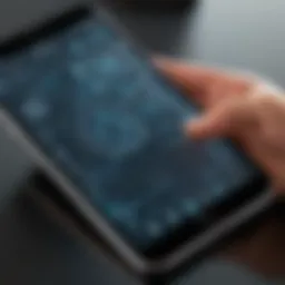 A sleek mobile device showcasing AutoCAD interface