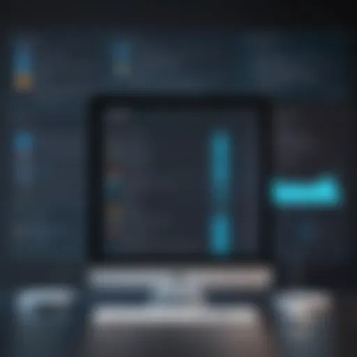 A visual representation of different types of database software.