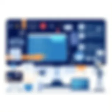 Diverse Chatbot Applications Visual representation of diverse chatbot applications in various industries