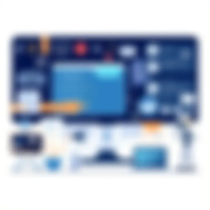 Diverse Chatbot Applications Visual representation of diverse chatbot applications in various industries