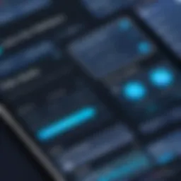 A sleek user interface of a drag and drop app builder showcasing various customization options.