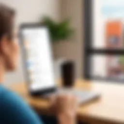 User engaging in local chat app