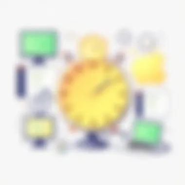 Illustration of diverse software solutions available for time tracking