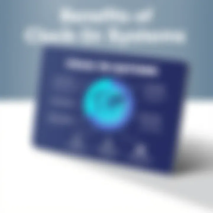 Benefits of Clock-In Systems Graph displaying the benefits of using clock-in systems in business