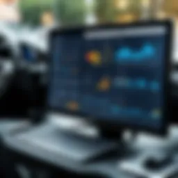 A sleek dashboard showcasing CRM features for car dealerships