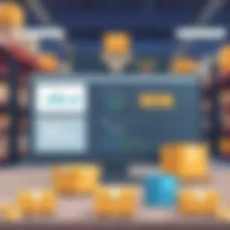 Visual representation of inventory management software interface