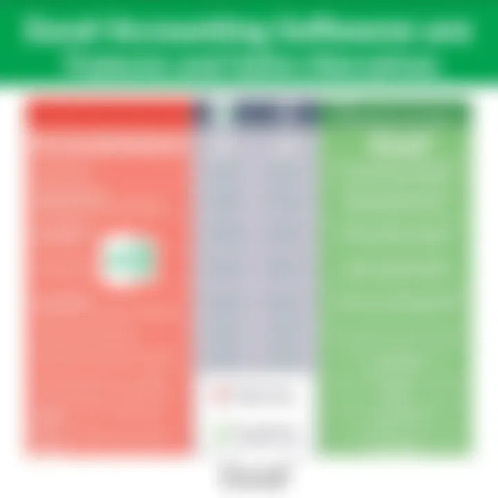 Comparison of Excel and Accounting Software Features Comparison chart of Excel and specialized accounting software features