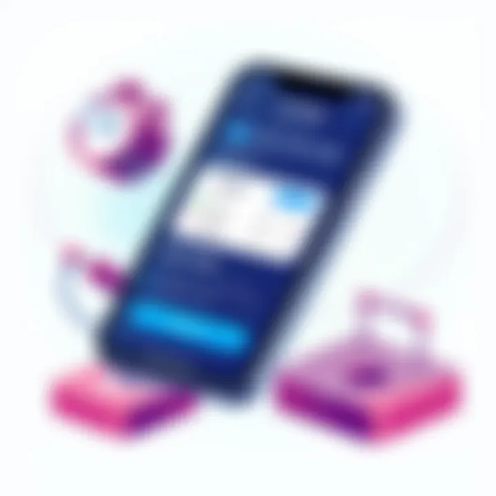 Mobile Invoicing App Interface A sleek mobile interface showcasing an invoicing app