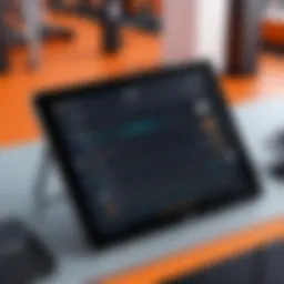 Visualization of gym member check-in interface