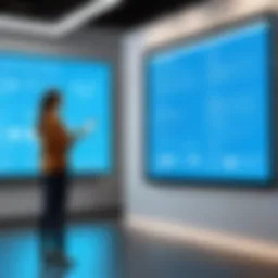 Interactive digital signage display showcasing user engagement