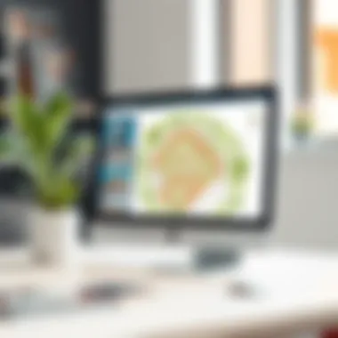 Visualization of Site Plans Using Software Visual representation of a site plan in software