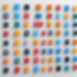 A visual representation of various software icons and logos