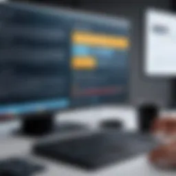 An abstract illustration representing video transcription software functionalities