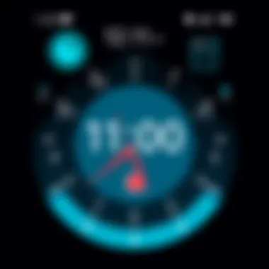 Stylish Timer App Interface User interface of a stylish timer application