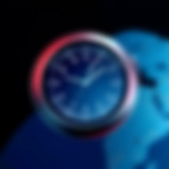 World Clock Time Zones World clock feature displaying multiple time zones