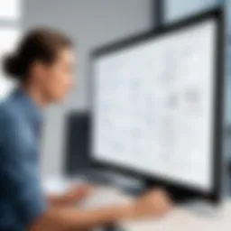 A visual representation of Miro's digital whiteboard interface showcasing diverse collaboration tools.