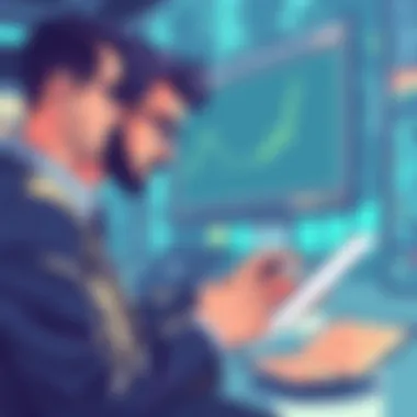 B2B Purchasing Trends Analysis A business professional analyzing data on B2B purchasing trends